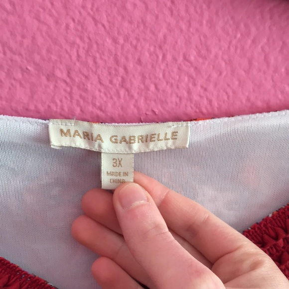 Maria Gabrielle paisley long sleeve blouse 3X - Picture 4 of 11